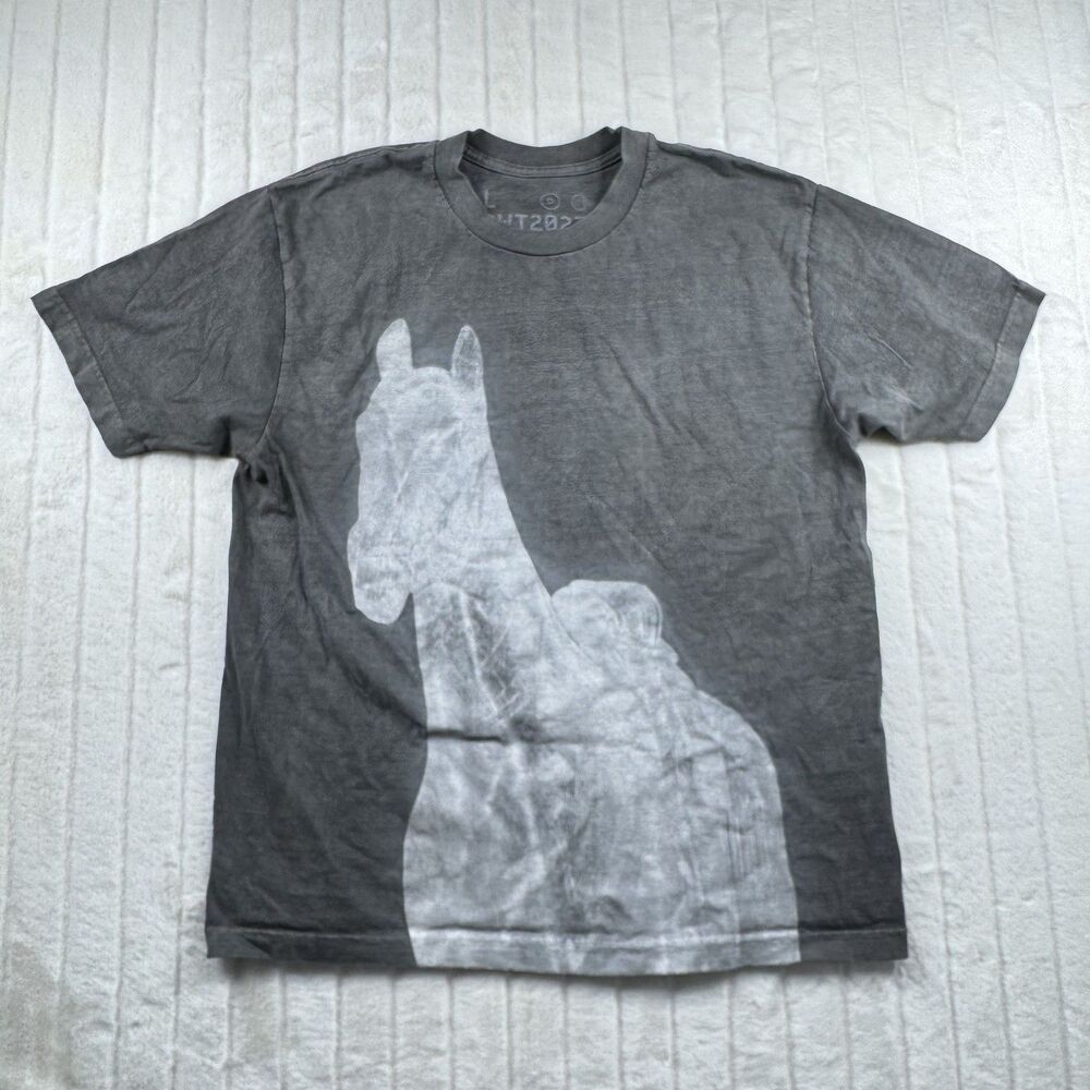 Beyonce Shirt Official Renaissance World Tour Merch Size L Gray No Skips Horse